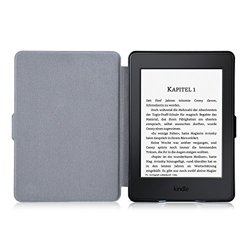 Kindle Paperwhite Hülle – eReader Slim Case Schutzhülle Tasche Etui mit Ruhemodus u. Magnetverschluss von u&h, in Schwarz - 4