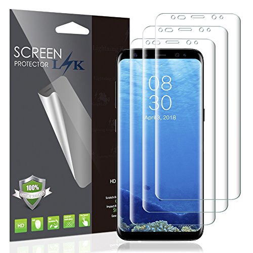 LK 3 Pack Samsung Galaxy S8 Protector de Pantalla Case Friendly Full Coverage Pet Flexible pel cula TPU Flexible con garant a de reemplazo de por Vida reviews LK 3 Pack Samsung Galaxy S8 Protector de Pantalla Case Friendly Full Coverage Pet Flexible pel cula TPU Flexible con garant a de reemplazo de por Vida