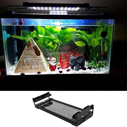 GeeKeep LED Aquarium Light 28cm-48cm Fish and Plants Hood Lighting Fish Tank Light (11-19")