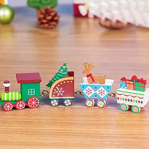 DZT1968 Wooden Toy Train ,Christmas Decoration Gift Christmas Train, Trains Cars & Accessories