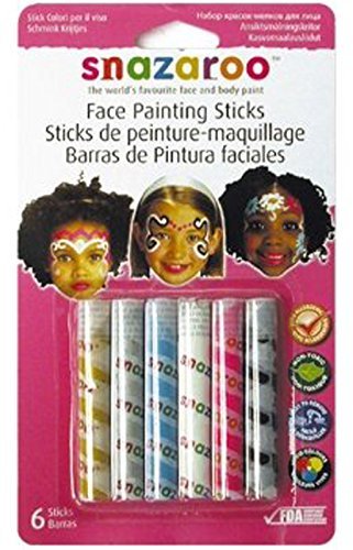 Snazaroo Girls Fancy Party Make Up Paint Face Painting Crayons Sticks Pack Of 6
