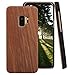 Produktbild ZXK CO Galaxy S9 Hülle Holz, Galaxy S9 Handyhülle Holz und PC Innerer Schutzhülle Case Hardcase für Samsung Galaxy S9-Walnussholz Braun