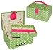 Produktbild 3 in 1 _ Schmuckkasten / Utensilienbox / Nähkorb - " grün weiße Punkte " - incl. Name - mit extra Einsatz / herausnehmbaren Fach - groß eckig - Nähkasten - Beautycase / Schminkkoffer / Schmuckkästchen - Nähkästchen / Handarbeitskorb - Utensilo - für Kinder & Erwachsene - Schmuck / Nähzubehör - Kasten / Box Utensilien - gepunktet