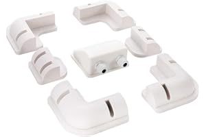 HISUNAGE - Soportes de montaje para paneles solares (7 unidades, color blanco, rectangular), soporte de esquina para barcos, caravanas, marina, autocaravanas, etc.