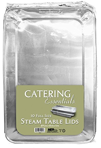 Folie Deckel für – Extra Large Einweg Aluminium-Backen/Bratpfanne/Tablett (Gastronorm) Volle Größe, 528 x 325–10 Stück