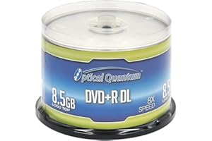 Optical Quantum Vinpower Digital - JVC OQDPRDL08LT 8X 8.5 GB DVD+R DL Double Layer Recordable Blank Media Logo Top