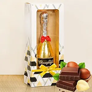 Winni - Champagne Bottle Shaped Chocolate Box Gift Pack for Birthday, Marriage Anniversary, Valentine Gift for Love, Kids, Girls, Brother, Wife, Couple, Husband, Sister, Students, Ladies, Friends