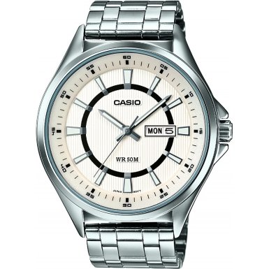 Casio Herren-Armbanduhr Collection Analog Quarz Edelstahl MTP-E108D-7AV Casio Herren-Armbanduhr Collection Analog Quarz Edelstahl MTP-E108D-7AV