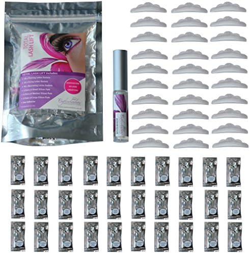 Total Lash Lift Set (all the products you need for 10 applications) Eyeluvlashes Lash Lift Perm Set, lifts natural eyelashes, 30 Lotion Sachets, 10 Pairs Silicon Pads, 5ml Lash Lift Adhesive