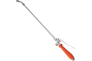 SXHLSELLER All Metal Replacement Sprayer Wand, 29 Inches 1/4 & 3/8 Brass Barbs Sprayer Wand, Adjustable Stainless Steel Sprayer Wand with Shut Off Valve & Copper Sprayer Nozzle