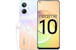 realme 10-8+128GB smartphone, Display Super AMOLED da 90 Hz, Fotocamera a colori AI da 50 MP, Chipset Helio G99, Batteria massiva da 5.000 mAh, Ricarica SUPERVOOC da 33 W, Bianco, Versione Italiana