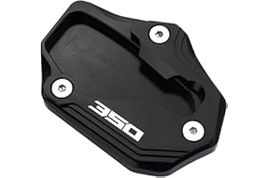 LLIDFONK Für Honda ADV350 Forza 350 NSS350 NSS 350 Aluminium Motorrad Zubehör Ständer Fuß Seitenständer Vergrößertes Pad Stützpad (Schwarz)