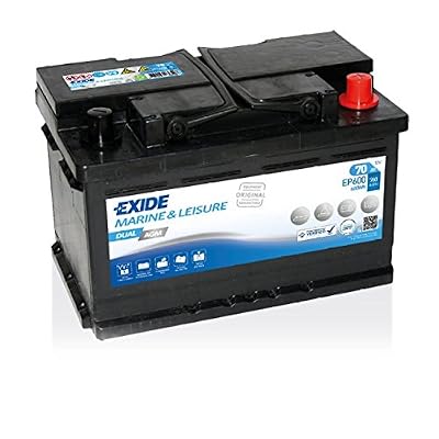 Exide Ep600 double AGM Leisure Marine batterie 70 Ah