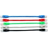 JZK 5 Colors Combined CAT 6 Ethernet Cable, Short Network Cable 30 cm, Cat6 High Speed 10Gbps Patch Cords, RJ45 Connector for
