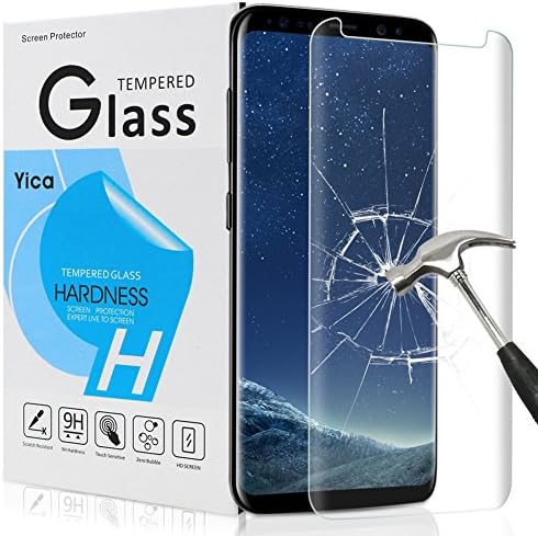 Galaxy S8 Plus Screen Protector, Yica Samsung Galaxy S8 Plus Tempered Glass Screen Protector Film Ultra HD Clear Anti-Scratch [Bubble Free] [Touch Sensitive] for Galaxy S8 Plus