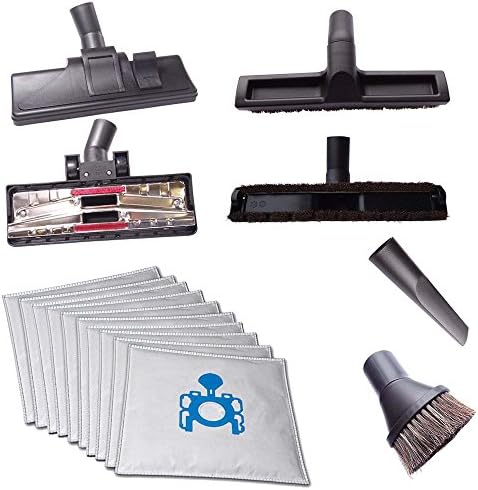 4 different Staubsaugerdüsen (carpeted, HARTBODEN- &amp;AMP; Dusting Brush and Crevice Tool includes 10 Vacuum Cleaner Bags for Hoover TS 1600 2999 Sensory>