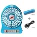 Produktbild LybCvad Mini Lüfter Netter kreativer beweglicher USB-Ventilator Spielraumminiaturkühlen kleiner Schreibtisch 140 * 106 * 42mm, blau (Batterie 2200 MA)