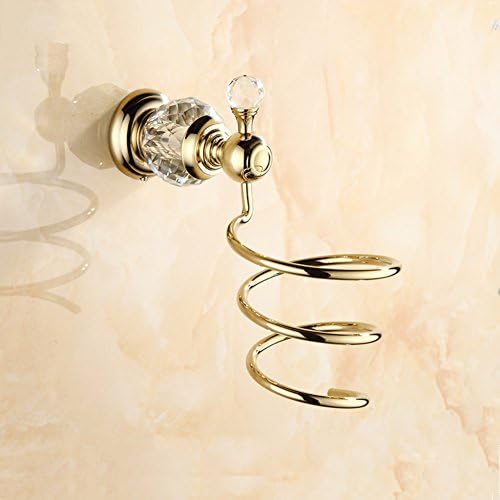 Hair Dryer Holder Dryer Shelf Blow Dryer rose gold bathroom copper ram frame jade crystal-D