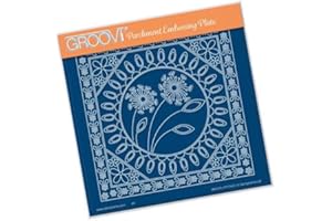 CLARITYSTAMP Clarity Stamps Tina's Dandelion & Floral Frames A5 Square Groovi Plate