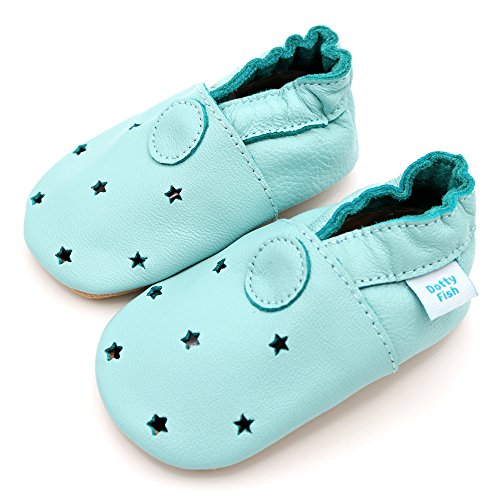 Weiche Baby und Kleinkind Lederschuhe – Jungen und Mädchen – Sterne - 4