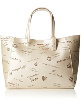 Desigual Damen Bols_tell Me Cuenca Schultertasche, Schwarz (Oxford Gray), 16.5x30x37.299999999999997 cm