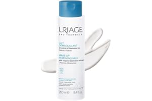 Uriage Leche Desmaquillante con Edelweiss BIO - Rostro y Ojos - Limpia, Hidrata y Suaviza la Piel - Aroma Afrutado y Floral - Alta Tolerancia - 95% Ingredientes de Origen Natural - 250ml