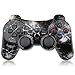 Price comparison product image PS3 Controller Wireless, Double Shock PS3 Bluetooth Gamepads Joysticks for PlayStation 3 Game Accessories with USB Charger Cable Cord Remote( Blue Skull)