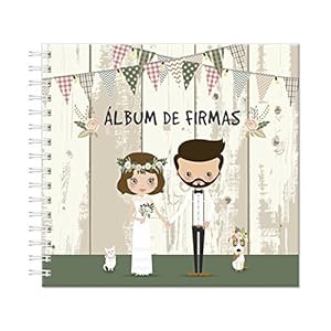 DISOK Nuevo Álbum de Firmas Novios Bodas – Álbumes de Firmas Originales y Modernos para Bodas, Enlaces y Matrimonios. Álbumes de Firmas para Bodas, Retro, Vintage y Modernos