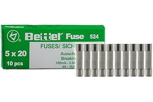 EDI-TRONIC Zestaw 10 szt. ceramicznych bezpieczników 2,5 A nośne 5 x 20 mm