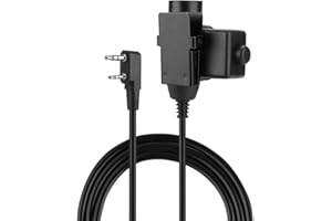 YOIDESU 143 Military Radio Headset PTT,2 PIN U94 Type Headset PTT,Z-tactical U94 PTT Military Adapter Mobile Version PTT,Push to Talk