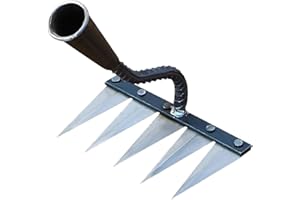 Virtcooy Jardin, 5/6/7 Dents Désherbage, Râteau en Métal, Outils Jardinage À Main pour Scarifier, Désherber, Râteler, Pierre, Gravier