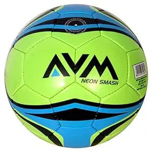 Smash PU Leather Soccer Ball, Official Size 5 Indoor & Outdoor Ball, Durable & Water-Resistant Football for Practice, Training, Professional Soccer Football-Made in India