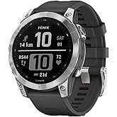 Garmin fēnix 7, Multisport GPS Smartwatch, Advanced Health and Training Features, Touchscreen and Buttons, Ultratough Design