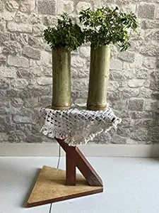 SPRAWA Hand-Made Standable Bamboo Planter for Home, Balcony, Office, Garden (Set of 4, Height 9 inch-11 inch)