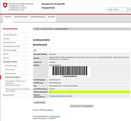 Duschkopf wassersparend BLACK POWER – SwissClima-Duschbrause mit Massagestrahl, kalkfrei, 3 Mengenregler für 4 Durchflussmengen, Aufsatz SOFTSPRAY für weichen Regenstrahl; Made in Switzerland direkt vom Hersteller Aquaclic® - 9