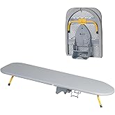 Planche à Repasser Pliable Avec Repose,81 x 30 Cm Tischbügelbrett Bügelbrett Klappbar,Table à Repasser Compacte Avec Revêteme