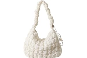 EoVzWXj Quilted Tote Bag Puffy Tote for Women, Lightweight Puffy Tote Bag with Zipper, Quilted Padding Shoulder Bag, Crossbody Bag for Women, Hobo Bag Satchel Handbag Cloud Bag for Daily Use