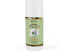 Goodgear Unisex Toilet roll and Intimate hygiene gel|Sports & outdoors moisturising cleanliness|Soothing Anti-itching Comfort|Create Flushable Wipes|pocket size 80ml per bottle (Aloe Vera)