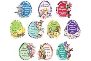 ‎IDEEN MIT HERZ Ideen mit Herz 3-D Motive, ausgestanzt, ca. 7-10 cm, 10 Stück im Beutel | Bilder zum Basteln & Dekorieren | Grußkarten selber machen | Bildmotive für Scrapbooking & DIY-Deko (Ostereier mit Grüßen)