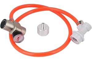 CO2 minigasregulator Keg rostfritt stål minigasregulator Co2-regulator adapter tryckmätare laddningskit soda tillbehör