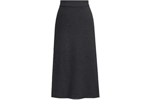 DianShaoA Donna Gonna Pieghe A Tubino Elasticizzata in Maglia con Spacco Lunga A Vita Alta