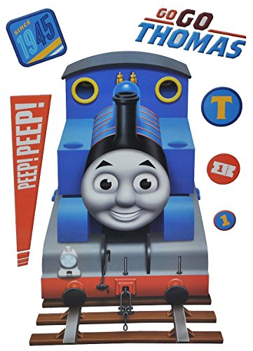 Preisvergleich Produktbild Unbekannt 7 tlg. Set: Fensterbilder / Sticker - Thomas die Lokomotive - Fensterbild Aufkleber für Kinderzimmer - Jungen Eisenbahn Lok Bahn Zug Kinder - Wandtattoo Wands..