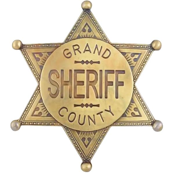Denix Estrella de Sheriff Grand County latón colores Cowboy Western