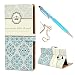 Produktbild ToneSun Hülle Case für Sony Xperia XA2 Plus, Leder Filp Wallet Handyhülle Flipcase: Gemalt Multifunktionale Tasche Cover Brieftasche Schutzhülle in Blaues Muster + Stöpsel + Stylus
