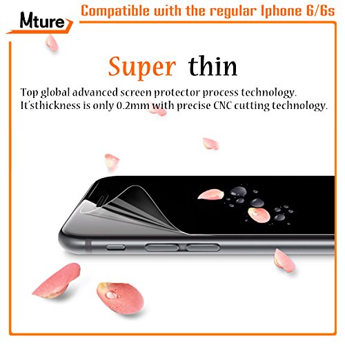 6-pack iPhone 6s Schutzfolie Mture Displayschutz für iPhone 6 / 6s 4.7 Transparent Schutzfolie Screen Protector Ultra Klar Film Stressfreie, Blasenfreie Installation, Anti-Fingerabdruck High Definition LCD Displayschutzfolie (HD Clear) - 8