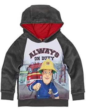 Feuerwehrmann Sam Jungen Sweatshirt mit Kapuze aus Teddy Vlies - blau