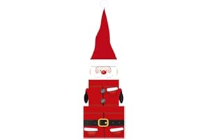 EUROWRAP Clairefontaine X-29478-BXC Set of 3 Square Boxes Santa Mistletoe Design