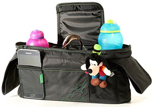 Venture Baby Organiser for Pushchairs, Prams, Strollers, Buggies, Premium Quality with 2 x Insulated Bottle Holders