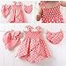 ROPALIA Baby Girls Costume 3pcs Dress+Pants+Hat Set Pink Dot Clothes 0-36M
