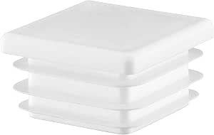 Tappi Per Tubi Rettangolari 80x40mm - 10 Pezzi In Polietilene Bianco, Con Lamelle - Foto 6